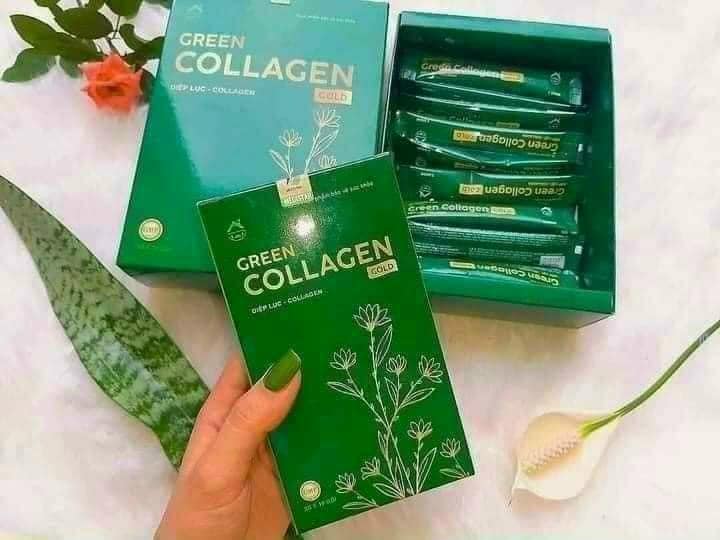 Diệp lục Collagen Green Gold giúp da đẹp căng bóng chống lão hoá tăng cường đề kháng sức khoẻ