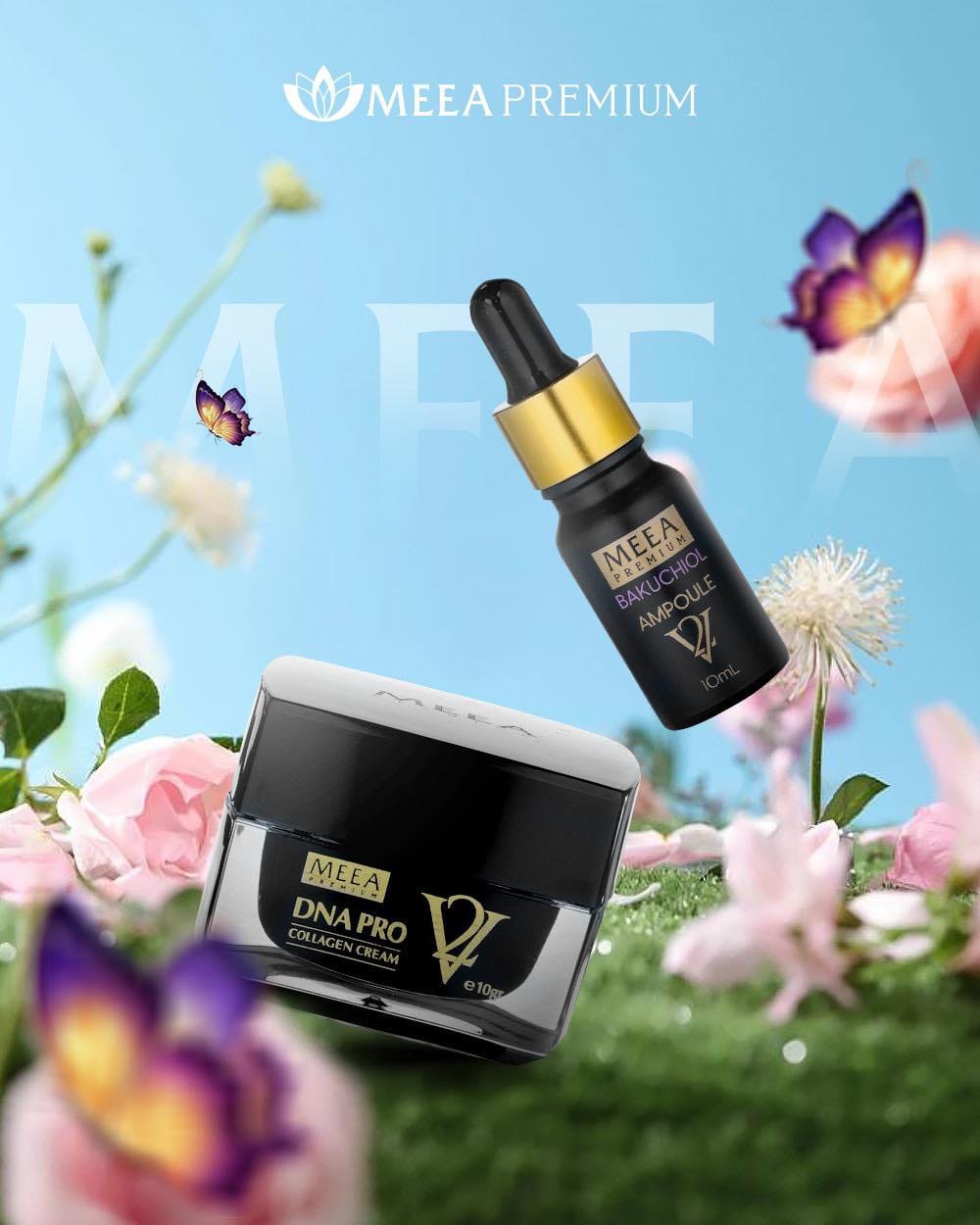 Combo Ԁưỡng da Face Cá Hồi DNA Pro V2 Mini + Serum Bakuchiol Amploule V2 Mini Meea Origin