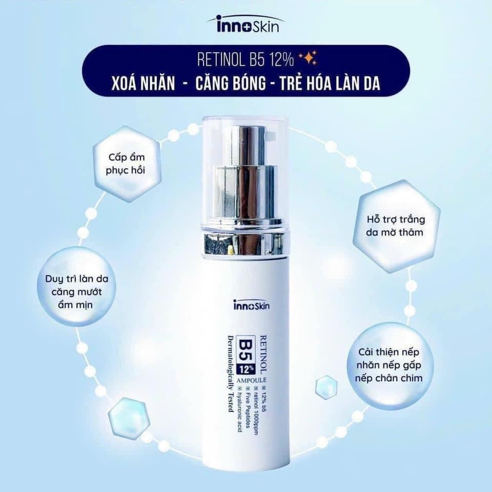 Ampoule Retinol 12% B5 chính là chìa khoá vàng cho làn da lão hoá xuất hiện nếp nhăn nám sạm