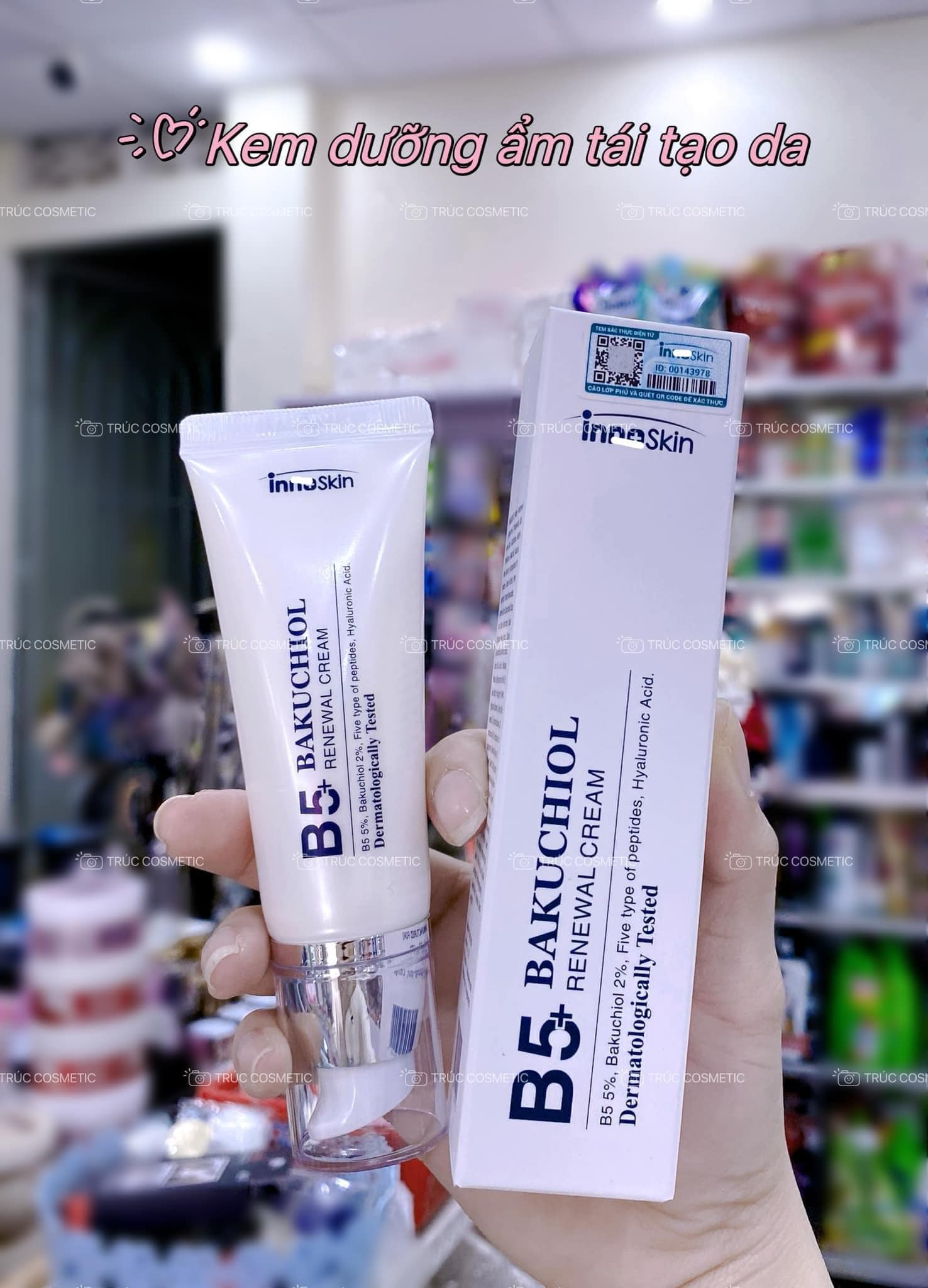 Kem Dưỡng Cấp Ẩm Và Tái Tạo Da B5 + Bakuchiol Cream Innoskin 40ml