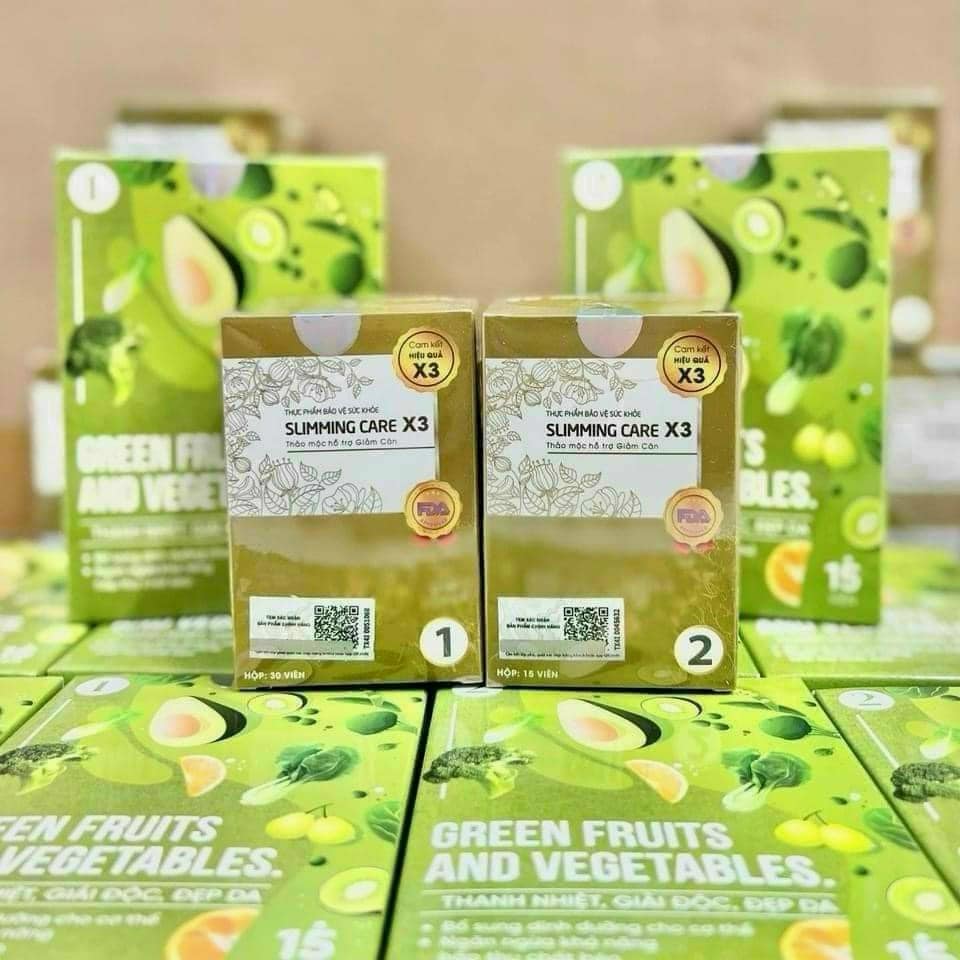 Slimming Care x3 mẫu mới hỗ trợ giảm mỡ cty có tặng kèm viên uống detox thảo mộc