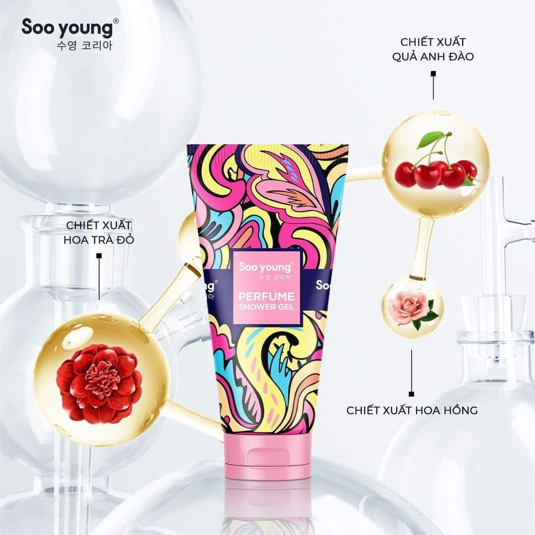 Sữa Tắm Hương Nước Hoa Soo Young Màu Hồng Chính Hãng