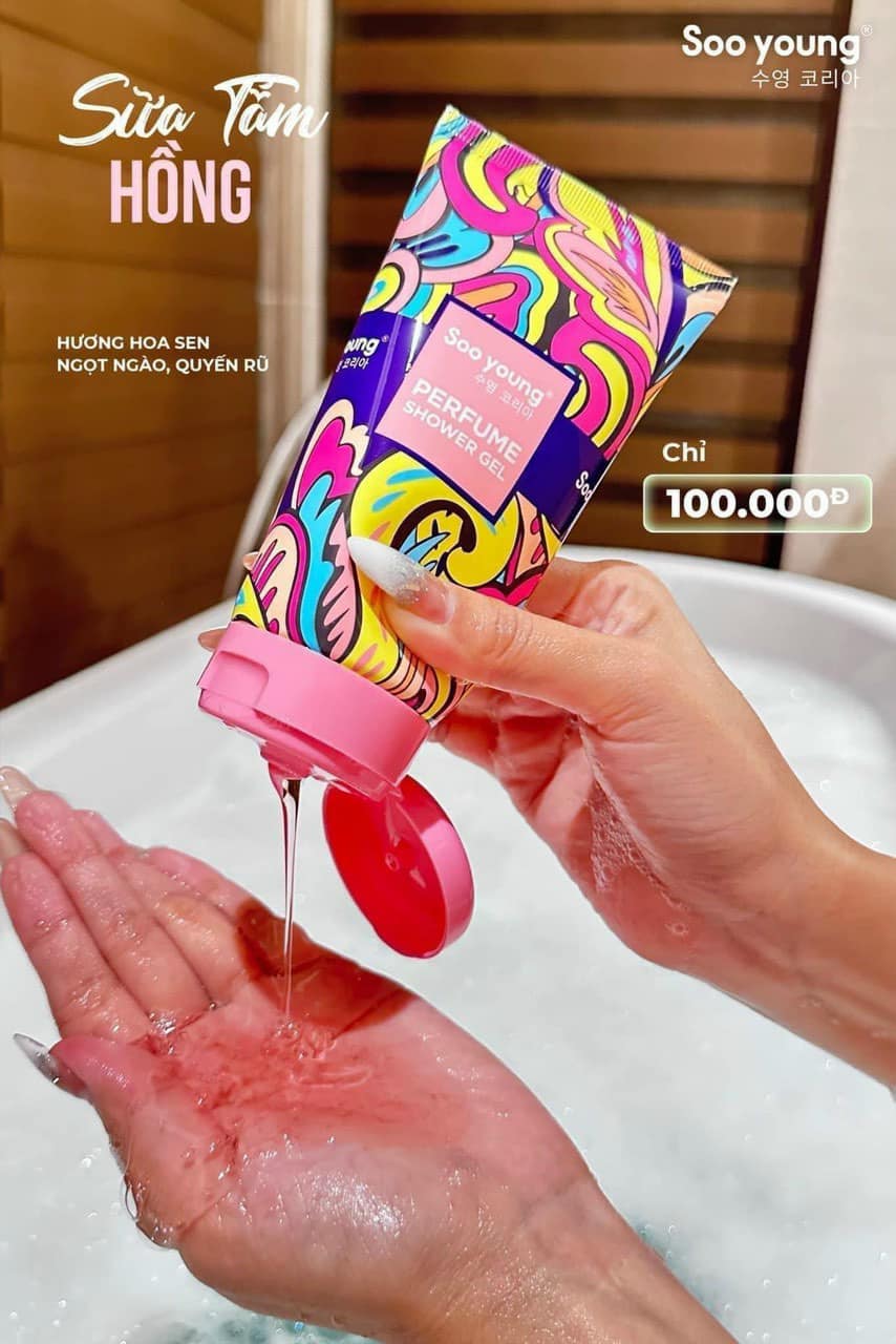 Sữa Tắm Hương Nước Hoa Soo Young Màu Hồng Chính Hãng