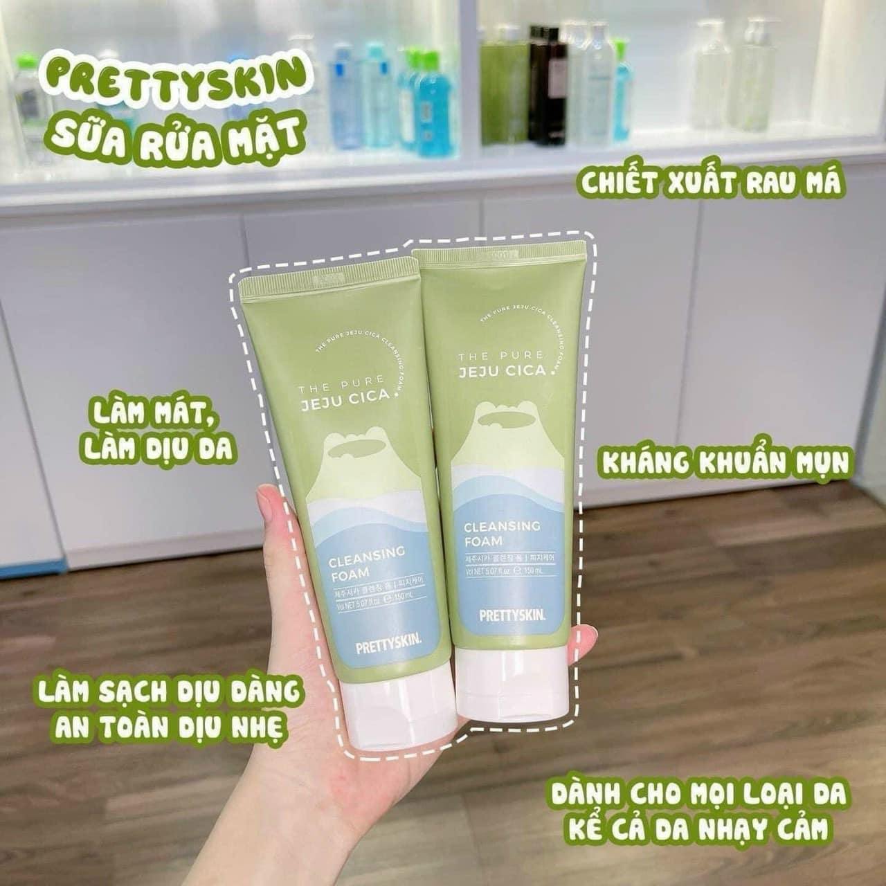 Sữa Rửa Mặt Rau Má PrettySkin Tiễn Mụn Đi Xa