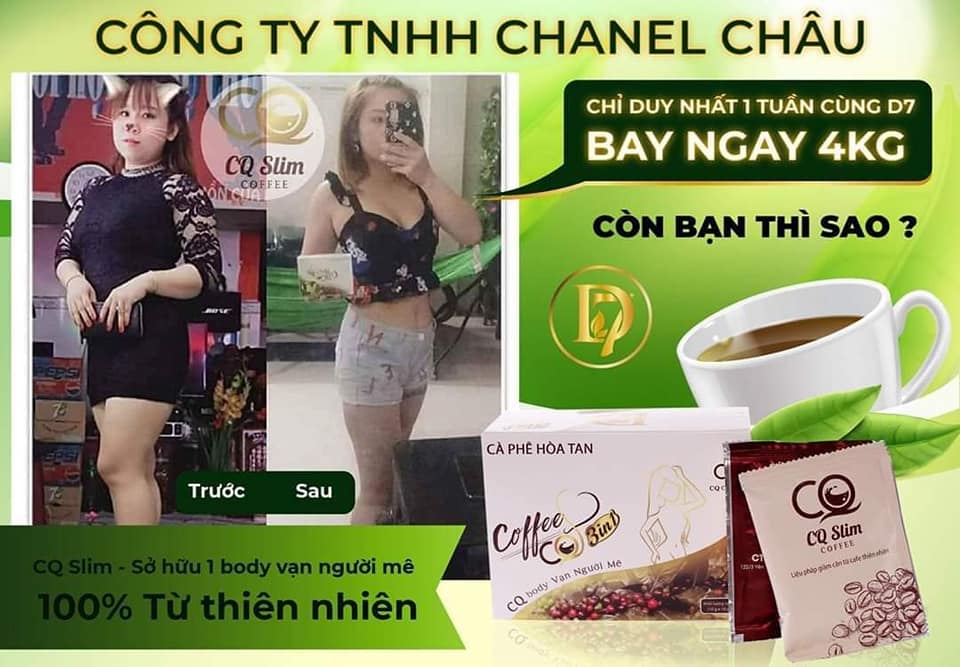 Cafe Hòa Tan Hỗ Trợ Giảm Cân Cq 3In1 Chanel Châu