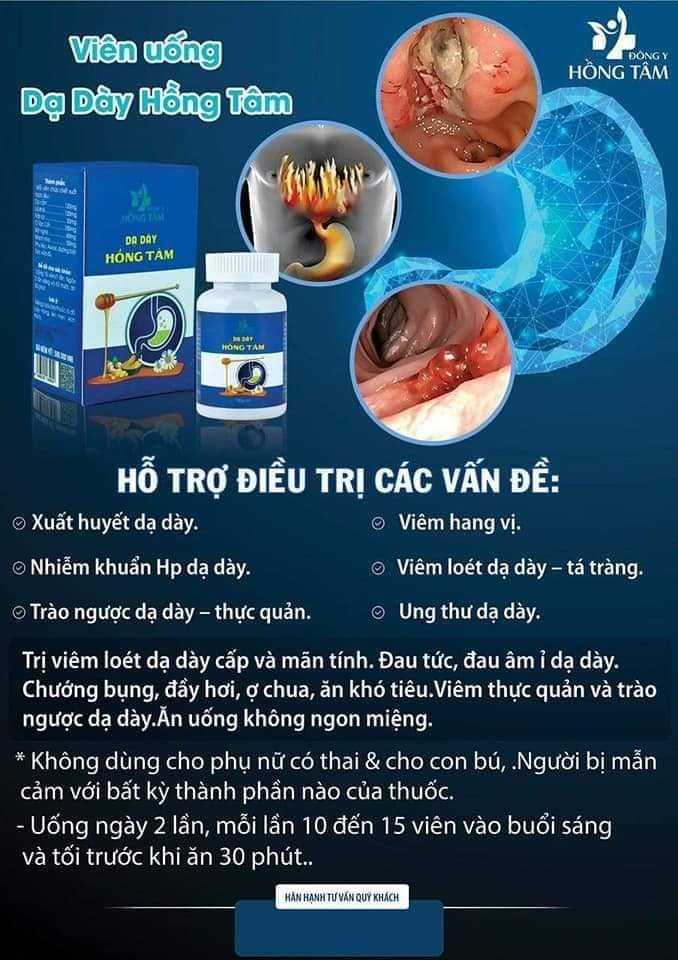 Viên Dạ Dày Hồng Tâm Plus  Giải pháp được hàng triệu người Việt tin dùng