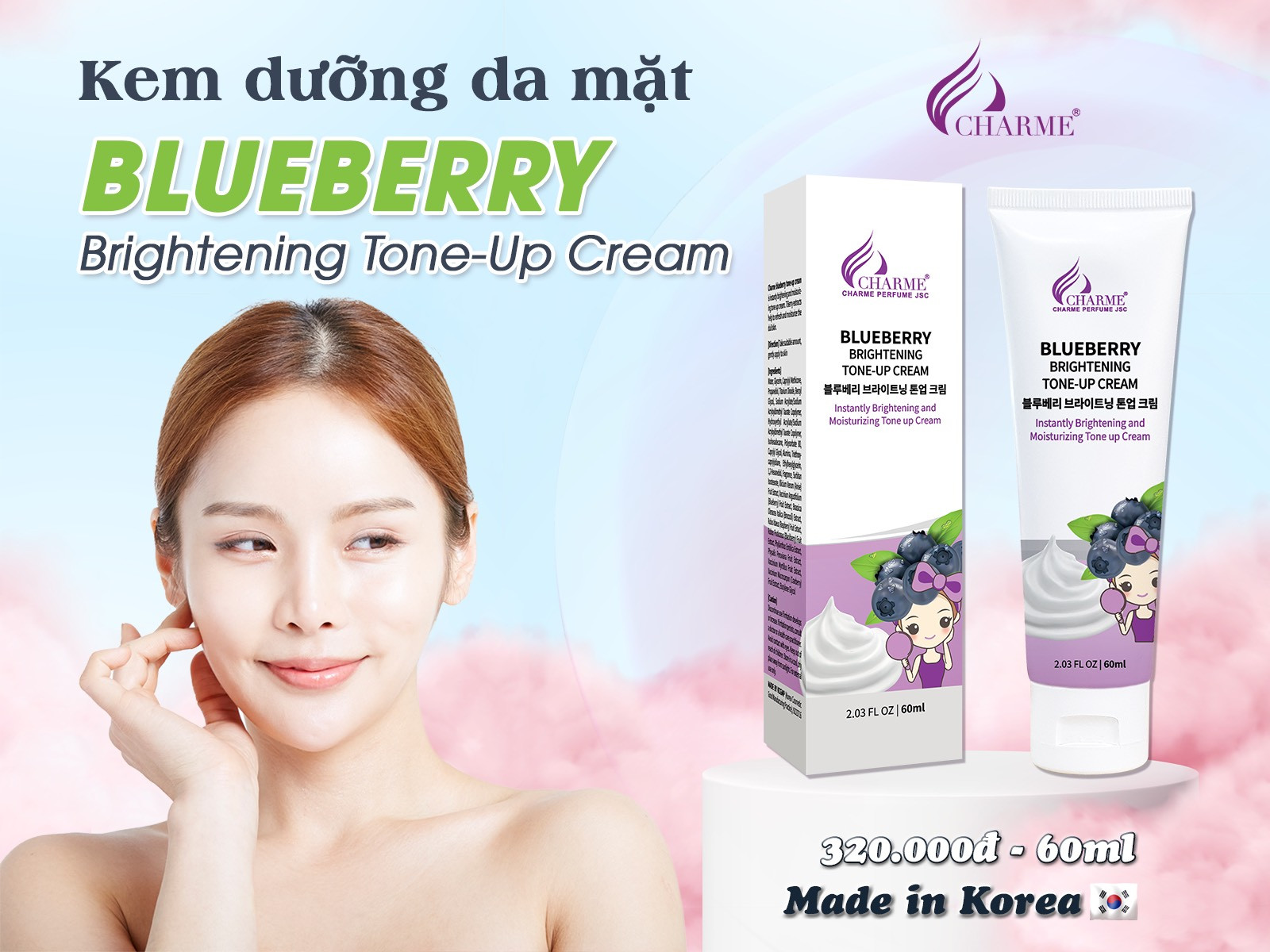 Kem Face Charme Blueberry 60ml