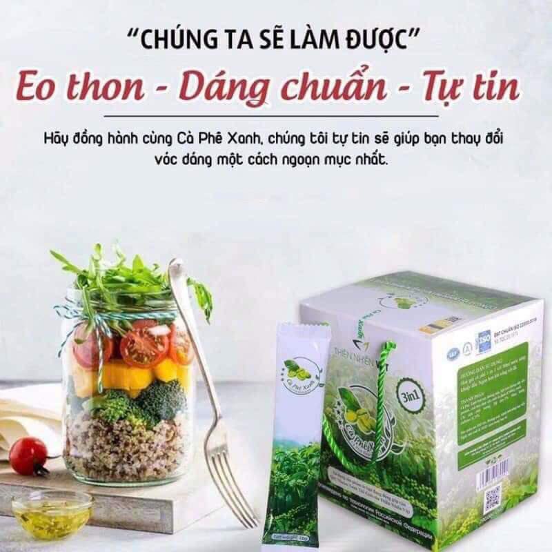 Cafe xanh giảm cân tự nhiên an toàn kháng mỡ