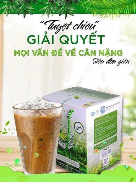 Cafe xanh giảm cân tự nhiên an toàn kháng mỡ