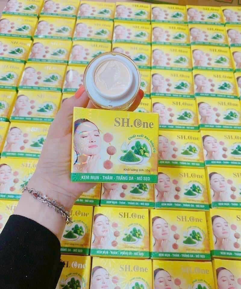 Kem Mụn Thâm Dưỡng Trắng Da SH One Chiết Xuất Rau Diếp Cá chính hãng
