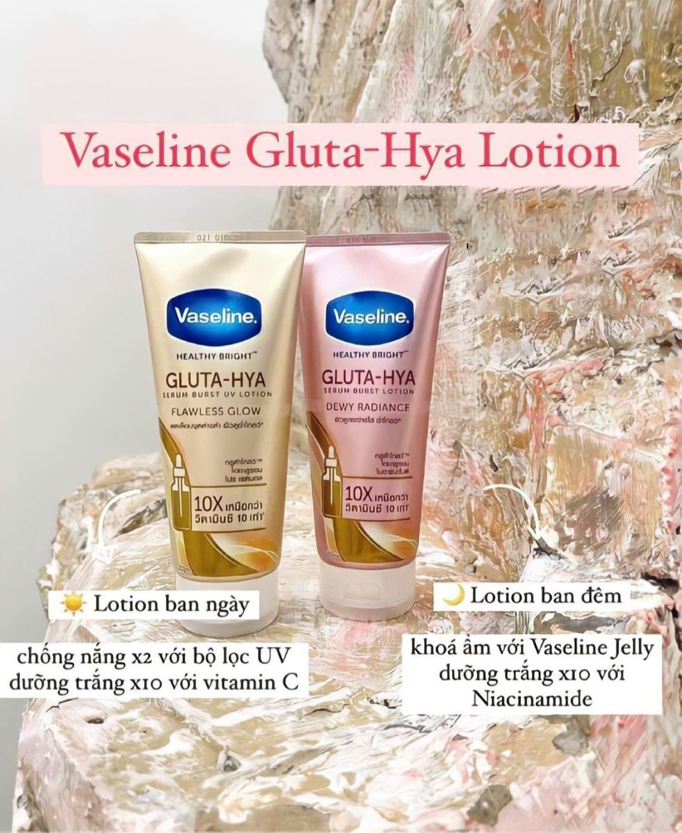 dưỡng thể chống nắng Vaseline Burst UV Lotion Flawless Glow