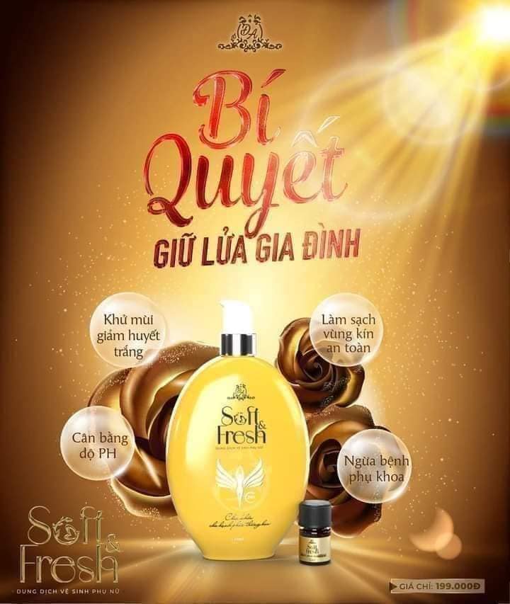 Dung Dịch Vệ Sinh Phụ Nữ Soft Fresh Mỹ Phẩm Đông Anh Collagen X3