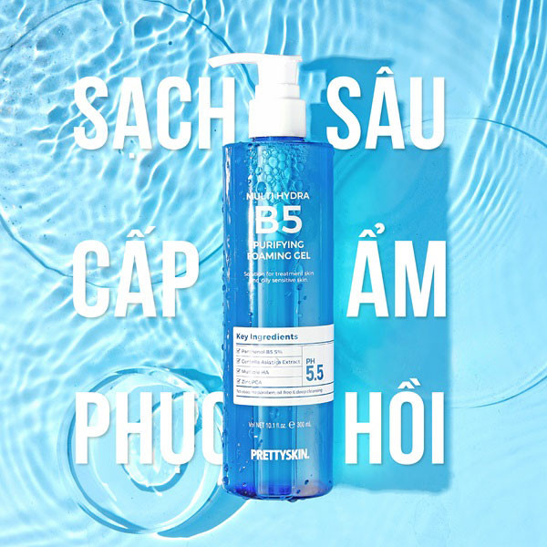 Gel Rửa Mặt Pretty Skin Multi Hydra B5 Purifying Foaming Gel