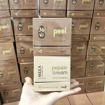 Combo Peel Da Tảo Sâm Đông Y 36 Vị + Kem Phục Hồi Da Ha 36 Vị MeeA Origin