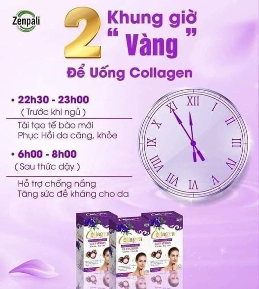 Collagen Măng Cụt Đậu Biếc Zenpali  Cốm Uống Đẹp Da