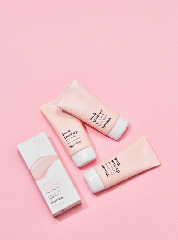 kem Chống Nắng PrettySkin Pink Tone Up Nâng Tone Trắng Hồng 50ml