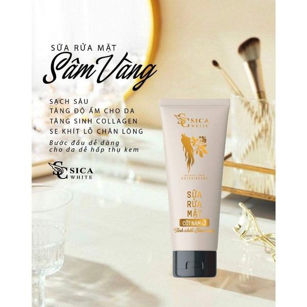 Rửa Mặt Cốt Nám X3 Sica White Tinh Chất Sâm Vàng Hỗ Trợ Da Nám Tàn Nhang