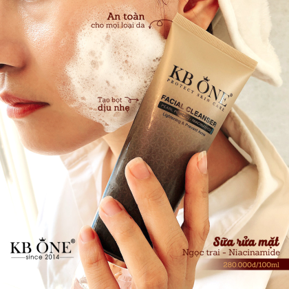 Sữa Rửa Mặt Ngọc Trai Đàn Hồi KB One chính hãng