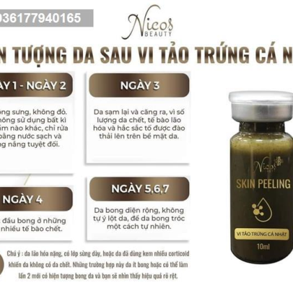 Peel da vi tảo trứng cá Nhật Nicos Beauty Thanh Nhi giúp ngăn ngừa nám