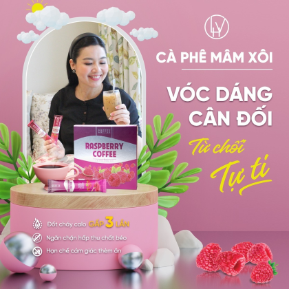 Cà phê giảm cân môi xôi Raspberry Coffee làm đẹp da tăng cường sức đề kháng và ngăn ngừa bệnh
