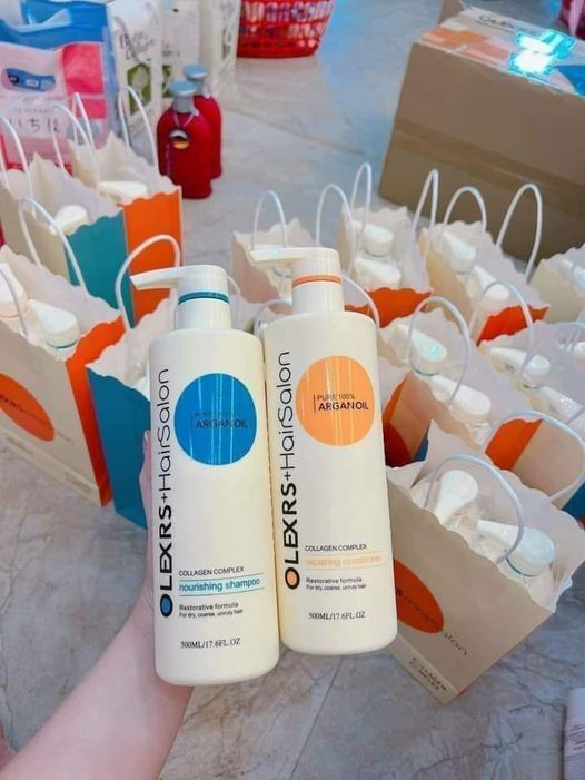 Combo Dầu Gội Xả Olexrs Hair Salon Argan Oil 500ml