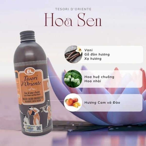 Sữa Tắm Hoa Sen Tesori d`Oriente 500Ml 
