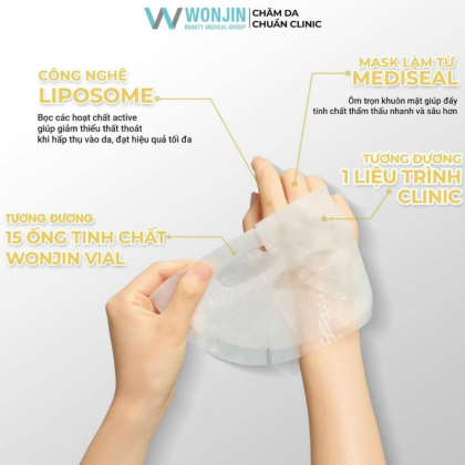 Mặt Nạ Wonjin Effect Water Toning Màu Vàng Dưỡng Trắng Da Hộp 10 Miếng