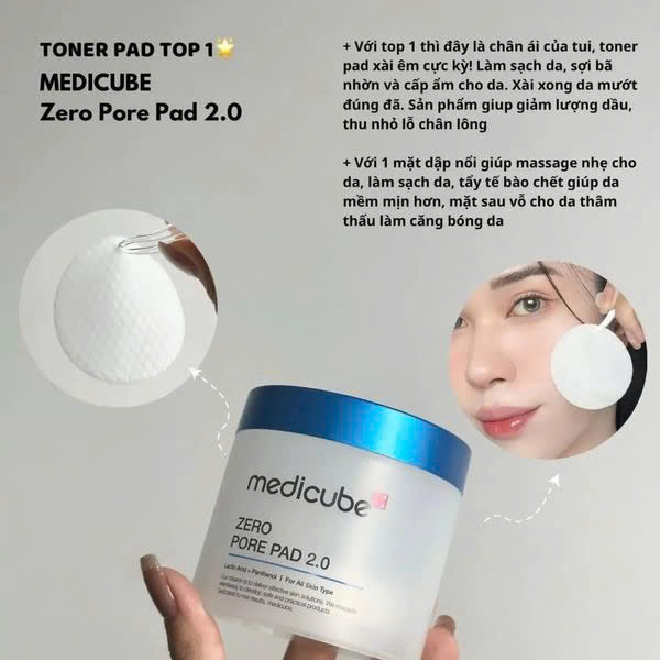 Toner Pad Medicube được đánh giá cực kì cao trên các diễn đàn làm đẹp