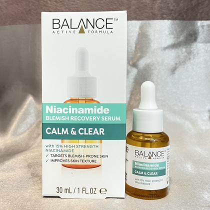 Serum Balance Active Formula Ngừa Mụn Mờ Thâm 30ml Niacinamide 15% Blemish Recovery Serum