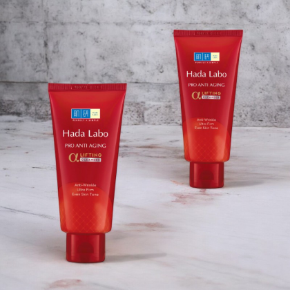 Sữa Rửa Mặt Hada Labo Màu Đỏ Pro Anti Aging Chống Lão Hoá da 80g
