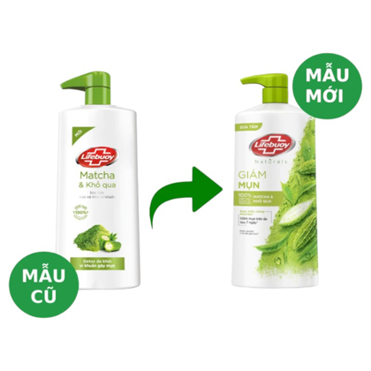 Sữa Tắm Giảm Mụn Lưng Lifebuoy Detox Chiết Xuất Match & Khổ Qua 800g