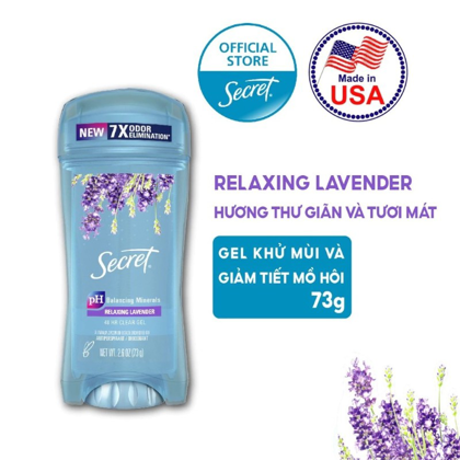 Lăn khử mùi Secret Relaxing Lavender 73g hương thư giãn