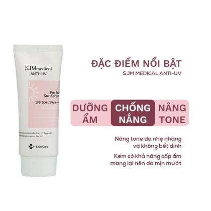 Kem chống nắng SJM Medical Anti UV Perfect SunScreen SPF50+/PA++++ 60ml hiệu quả tối ưu