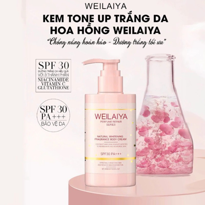 Kem Body Trắng Da Weilaiya Hương Nước Hoa Natural Fragrance Body Cream SPF30 PA+++ 200ml