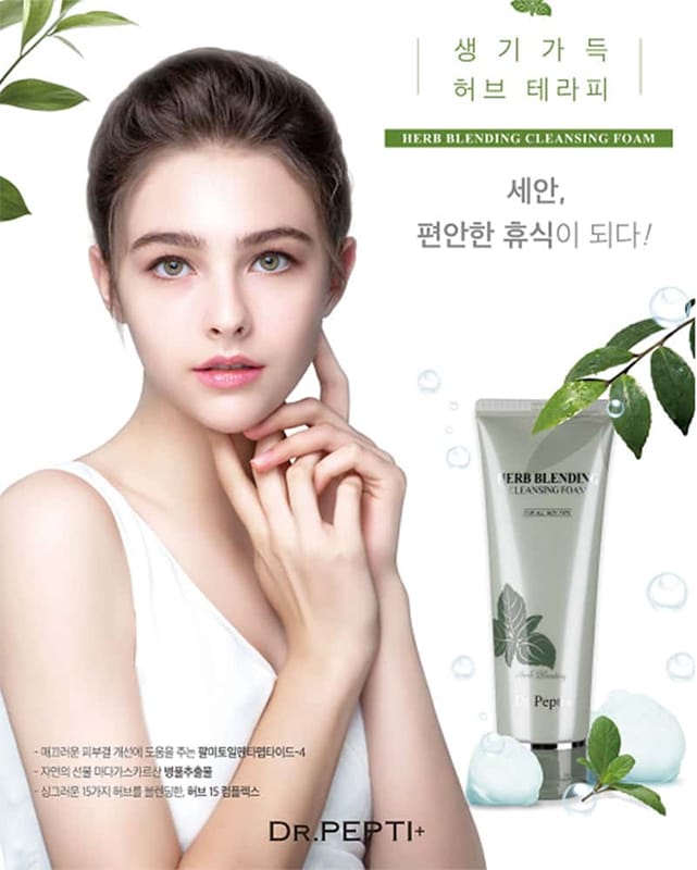 Sữa Rửa Mặt Thảo Dược Dr.Pepti+ Herb Blending Cleansing Foam