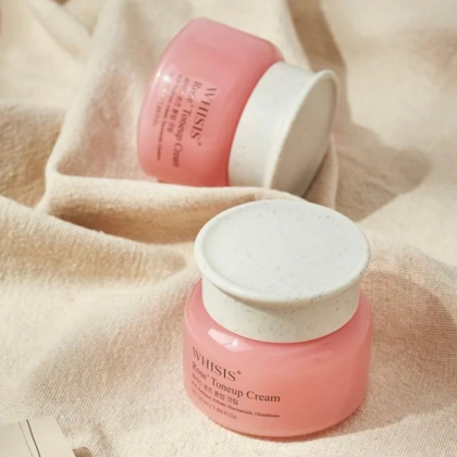 Kem dưỡng trắng face Whisis Rose Toneup Cream 50ml  mang lại làn da trắng hồng rạng rỡ, mịn màng và khỏe mạnh