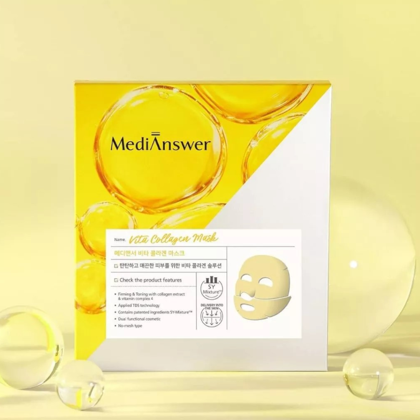 Mặt Nạ Trắng Da MediAnswer Vita Collagen Mask Hàn Quốc - Hộp 5 Miếng