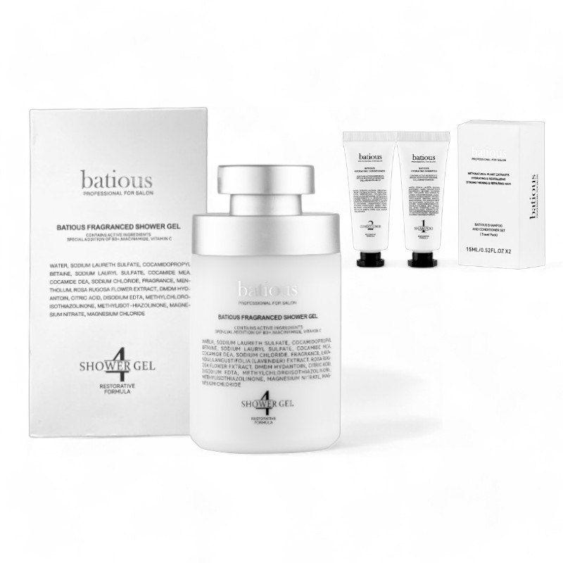 Sữa Tắm Trắng Da Batious  500ml  Tặng Set Gội Xả Batious Mini