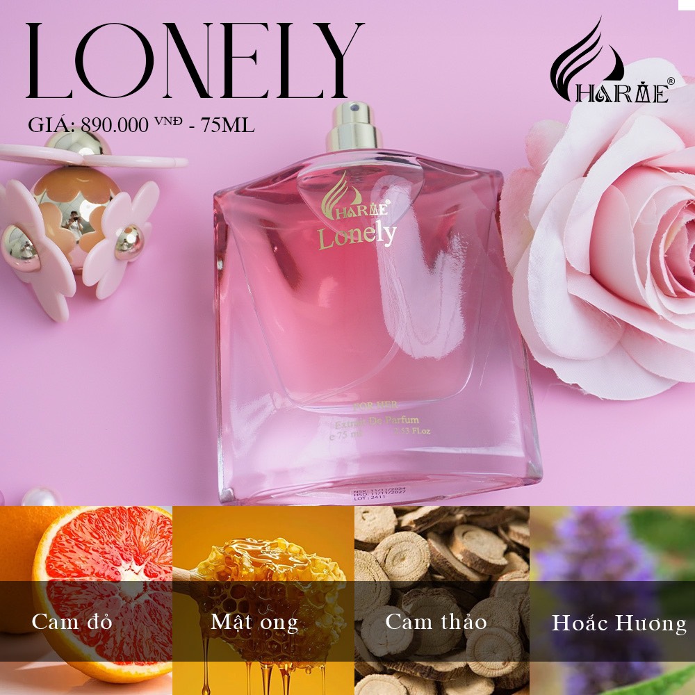 Charme Lonely là một đại diện cho sự hoàn hảo của hương thơm, mang trong mình sứ mệnh khắc họa vẻ đẹp của người phụ nữ ngọt ngào