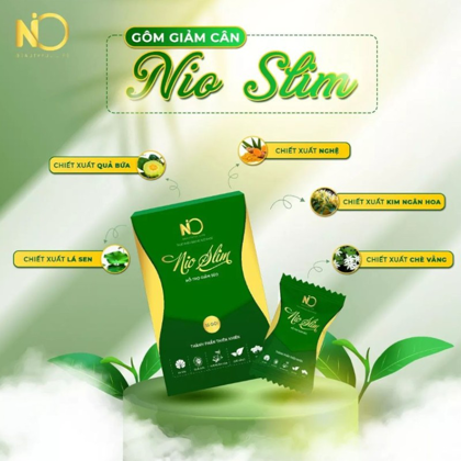 Kẹo Gôm Giảm Cân Nioslim Thơm Ngon 15 gói sản phẩm giúp các nàng có một vóc dáng đẹp như ý nhé