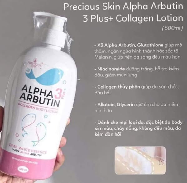 Sữa Dưỡng Thể Alpha Arbutin Collagen Lotion Dưỡng Trắng Da 500ml