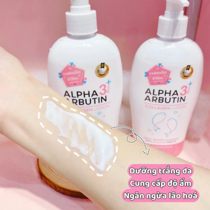Sữa Dưỡng Thể Alpha Arbutin Collagen Lotion Dưỡng Trắng Da 500ml với khả năng kích trắng dưỡng trắng da cao trên thị trường hiện nay