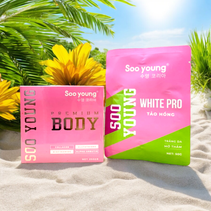 Kem Body Tảo Hồng Soo Young là sản phẩm dưỡng trắng da toàn thân đến từ thương hiệu Soo Young,