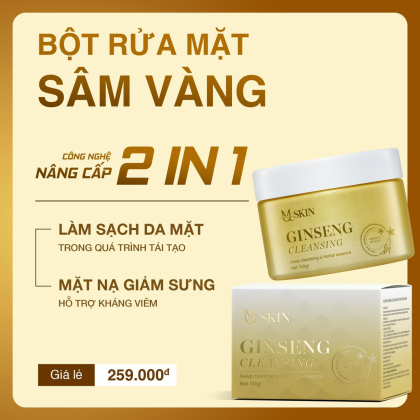 Combo tái tạo da sâm vàng MQ Skin