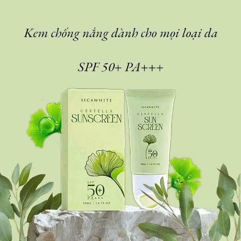 Đột phá mới Kem Chống Nắng Rau Má Sica White Centella