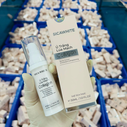 Kem Ủ Trắng Lúa Mạch Collagen Sica White Hỗ trợ làm mờ các vết thâm sạm nám giúp da luôn trẻ khỏe đầy sức sống