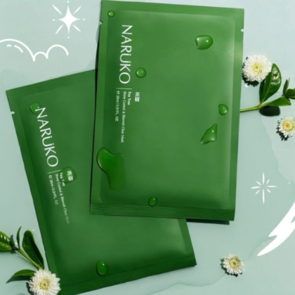 Mặt Nạ Chiết Xuất Tràm Trà Kiềm Dầu Hỗ Trợ Giảm Mụn Naruko Tea Tree Shine Control & Blemish Clear Mask