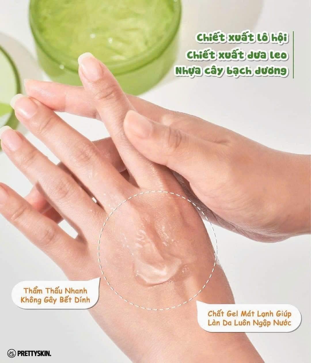 Gel Dưỡng Da Đa Năng Prettyskin Chiết Xuất Lô Hội Aloevera Soothing Gel