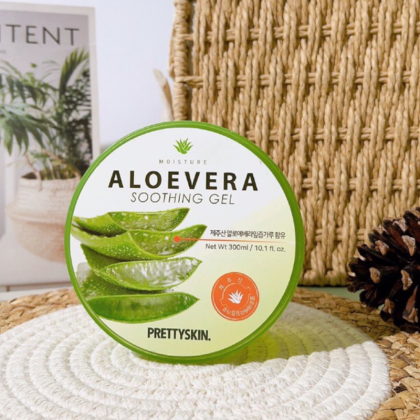 Gel Dưỡng Da Lô Hội  Pretty Skin Aloe Vera Soothing Gel với chiết xuất hoàn toàn từ lô hội nguyên chất 100%