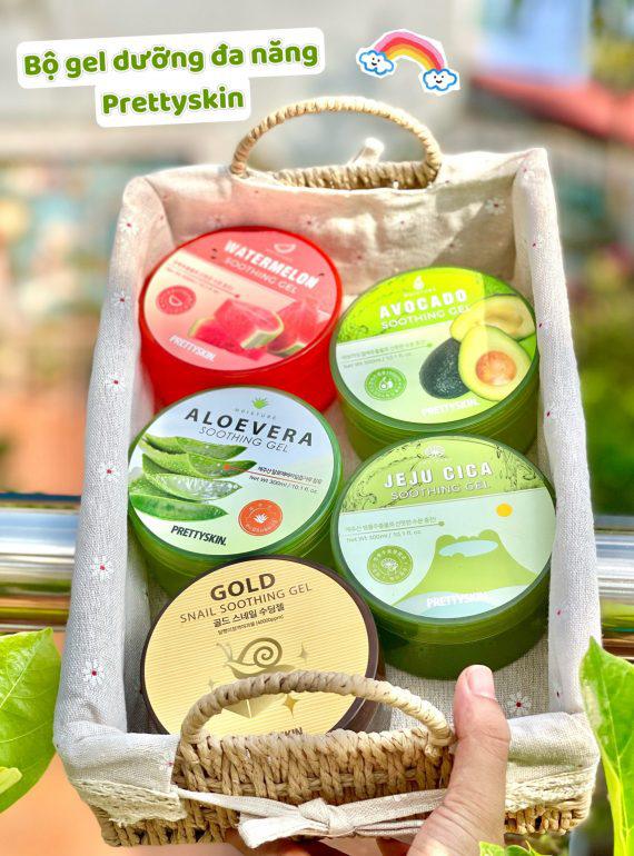 Gel Dưỡng Da Lô Hội  Pretty Skin Aloe Vera Soothing Gel với chiết xuất hoàn toàn từ lô hội nguyên chất 100%